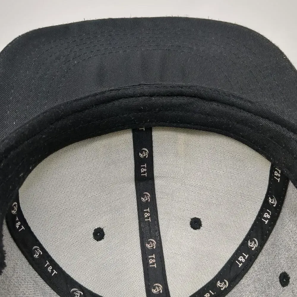 T&T Snapback Gray One Size New York All City United States Flat Brim Hat